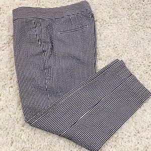Ann Taylor Petite Ankle Pants in Seersucker